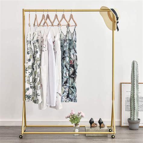 Amazon Bosuru Gold Pipe Clothing Racks Freestanding Modern Metal