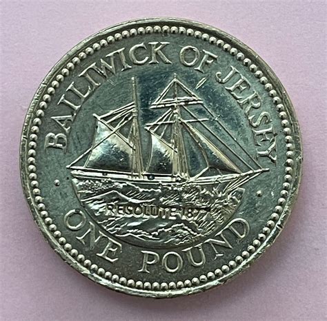 2005 £1 One Pound Coin Bailiwick Of Jersey Resolute 1877 Brilliant