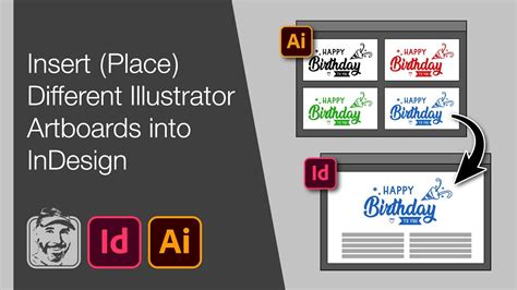 Insert Place Different Illustrator Artboards Into Indesign Youtube