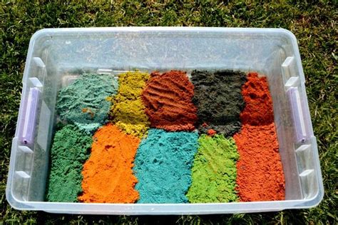 Sensory Activities : Make your own colored sand – Fun Littles