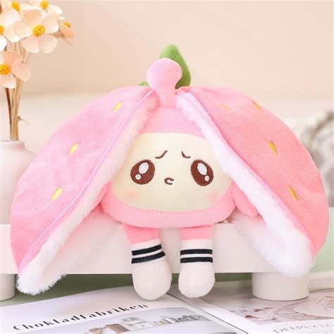 Cm Fraises En Peluche R Versible Jouets Lapin Muppet Peluche Lapin