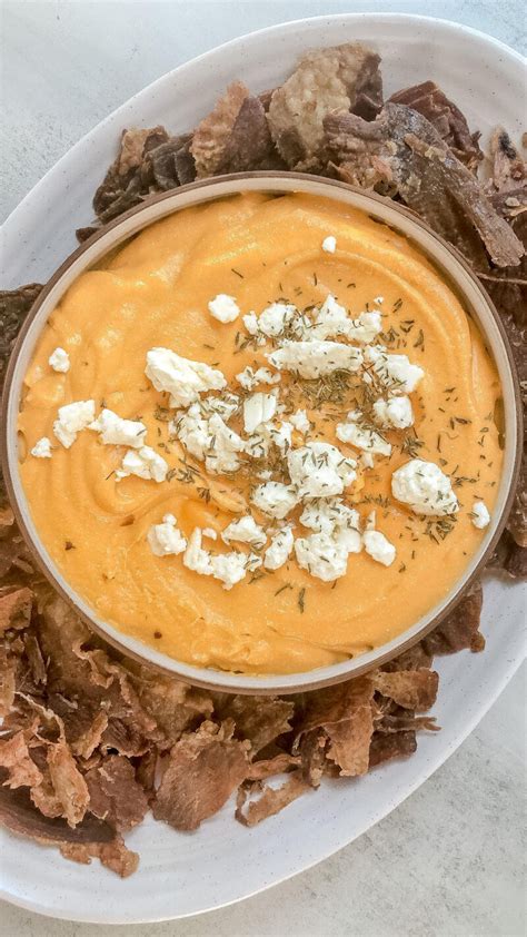 Creamy Butternut Squash Feta Dip With Carnivore Crisps