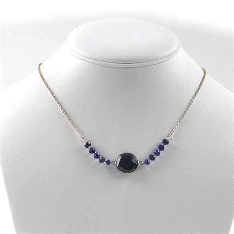 Lapis Necklace Lapis Lazuli Necklace With Sterling Silver Chain 18