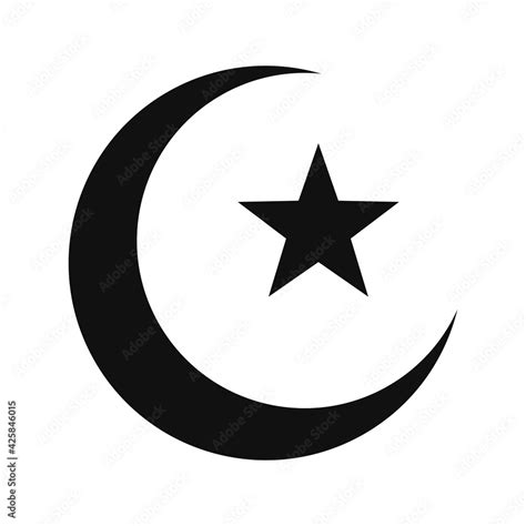 Crescent Moon Star Vector