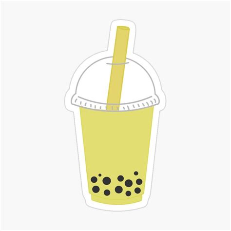 Yellow Bubble Tea Sticker For Sale By Lauren Ellis In 2024 Bubble Tea Bubbles Boba Tea