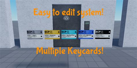 Working Advanced Scp Door System Scripted Clearly Development