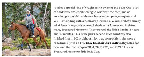 Tevis Cup winner was bridle less (not just bitless)!! - Horse and Man