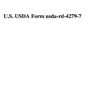 U S USDA Form Usda Rd 4279 7 U S Federal Forms Fill And Sign