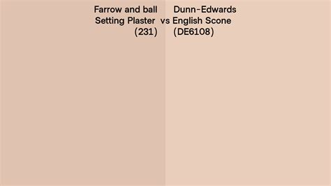 Farrow And Ball Setting Plaster 231 Vs Dunn Edwards English Scone De6108 Side By Side Comparison