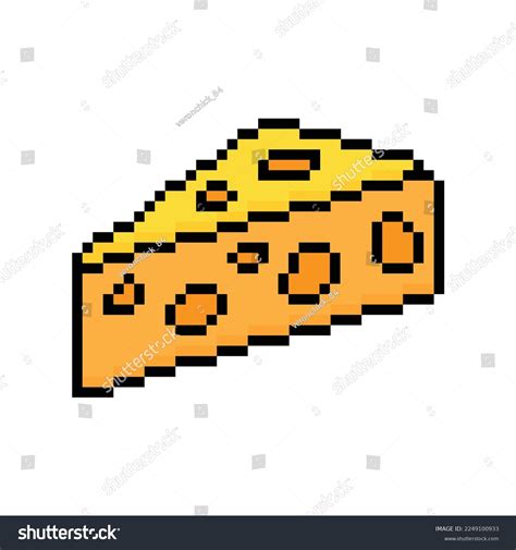 Cheese Icon 8 Bit Pixel Art Stock Vector (Royalty Free) 2249100933 ...