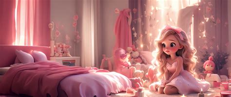 Barbie Wallpaper 4K, Room, Cute Girl