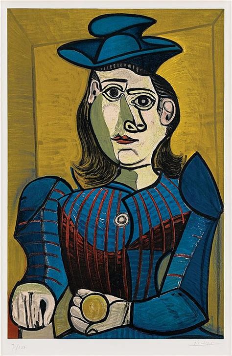 Lot After Pablo Picasso 1881 1973 Spanish Dame Assise 1955 Color