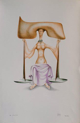 Jules Perahim The Hebrew Alphabet Woman Symbol Of Justice 1974