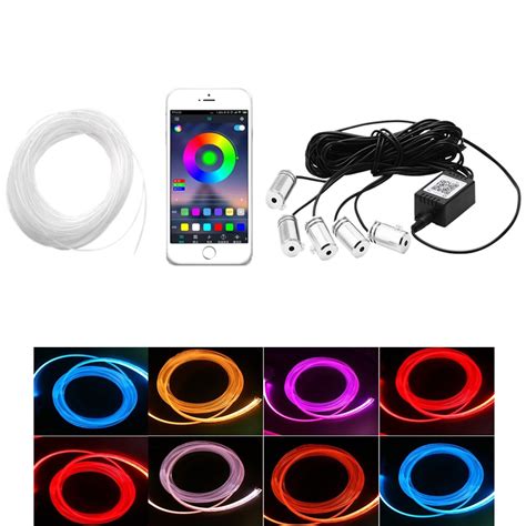 Set Lumini Auto Ambientale LED RGB BT 6 M EMAG Ro