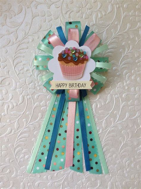 Happy Birthday Ribbon Corsage Customize To You Happy Etsy Happy