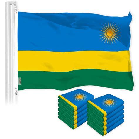 G128 10 Pack Rwanda Rwandan Flag 3x5 Ft Liteweave Pro Series