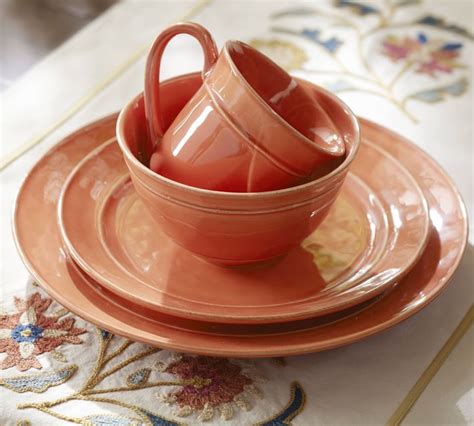 Cambria Dinnerware Persimmon Pottery Barn Dishes Dinnerware