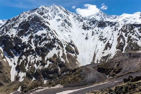 Caucasus Mountains in Russia Stock Photo - Image of snow, tourism ...