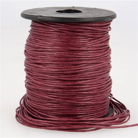 Trim Cord Faux Leather 70m X 1mm Burgundy Stephanoise Groves