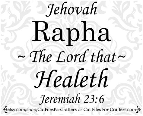 Jehovah Names of God Bundle Jehovah El Roi Svg Jehovah Rapha | Etsy