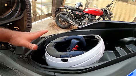 Yamaha Aerox Underseat Storage Test With Helmets Ls Mt