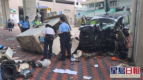 車cam直擊｜長沙灣私家車高速撞向保安亭 女保安一度昏迷 星島日報