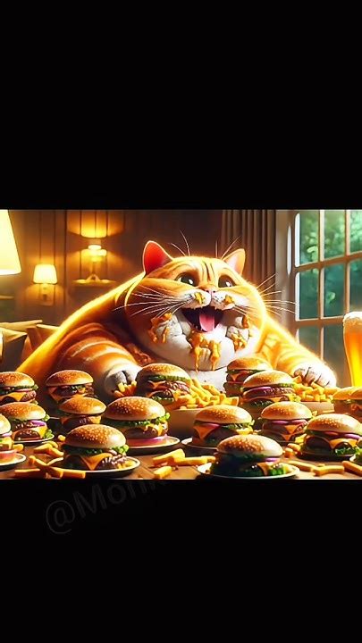 Cat Eating Burger😻 Cat Loves Burger🍔😱 Youtube