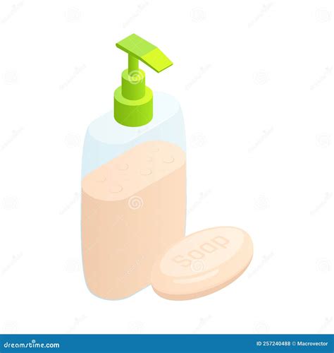 Isometric Soap Illustration Stock Vector Illustration Of Clean