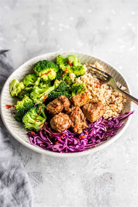 Baked Tempeh Bowls With Brown Rice Vegan Running On Real Food