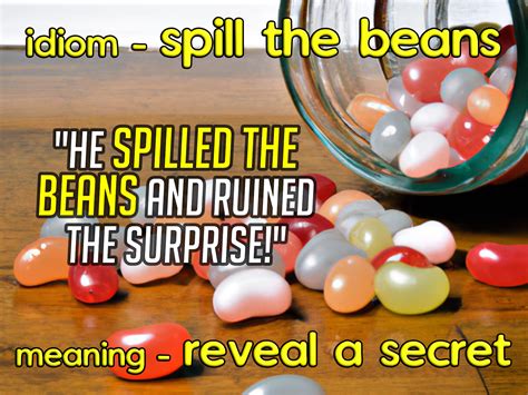 Idiom Spill The Beans Funky English