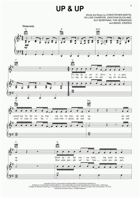 A Sky Full Of Stars Piano Sheet Music | OnlinePianist