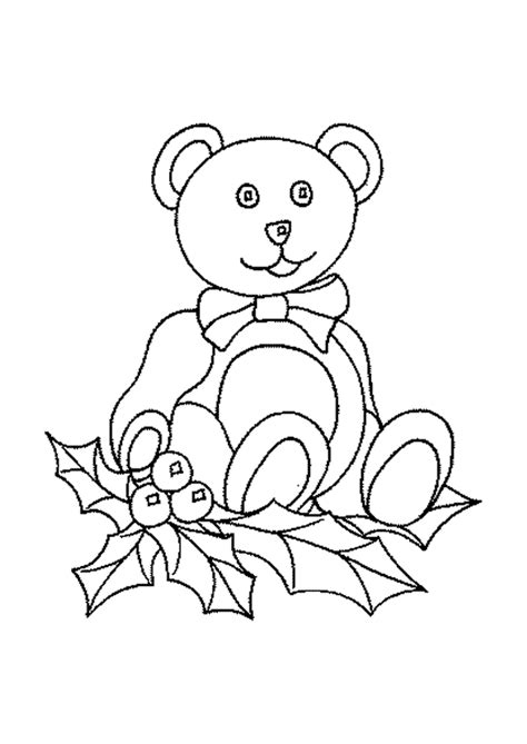 Coloriage Noel Nounours Decoration Sur