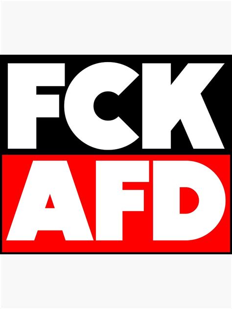 Fck Afd Fuck Afd Sticker For Sale By Ahmedhod Redbubble