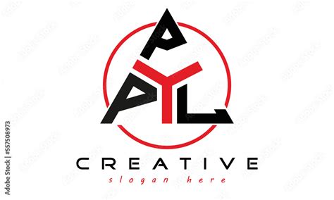 Ppl Three Letter Creative Triangle Shape In Circle Logo Design Vector