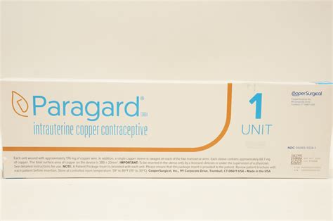 Cooper Surgical Ndc 59365 5128 1 Paragard Intrauterine Copper Contraceptive