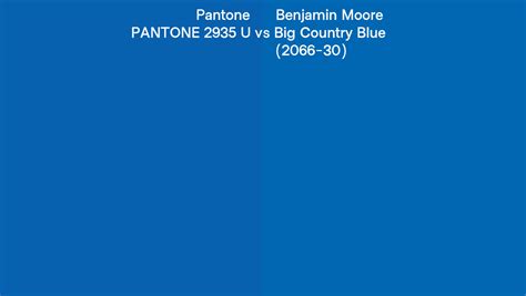 Pantone 2935 U Vs Benjamin Moore Big Country Blue 2066 30 Side By