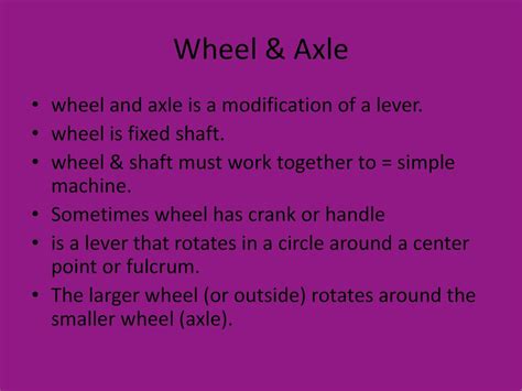 Wheel And Axle Definition