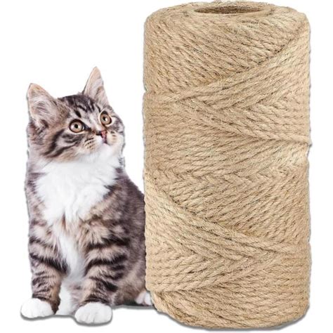 6Mm50M Corde Arbre À Chat Ficelle Jute Naturel Corde En Sisal Pour