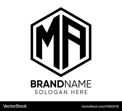 M a letter logo design template Royalty Free Vector Image