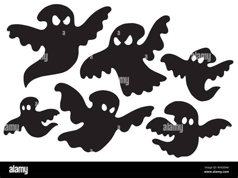 Scary Ghost Silhouettes Vector Stock Vector Image Art Alamy