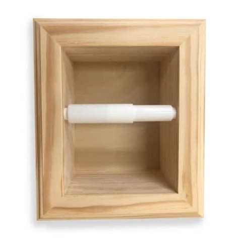 Wg Wood Products Tripoli Recessed Toilet Paper Holder Unfinished Solid