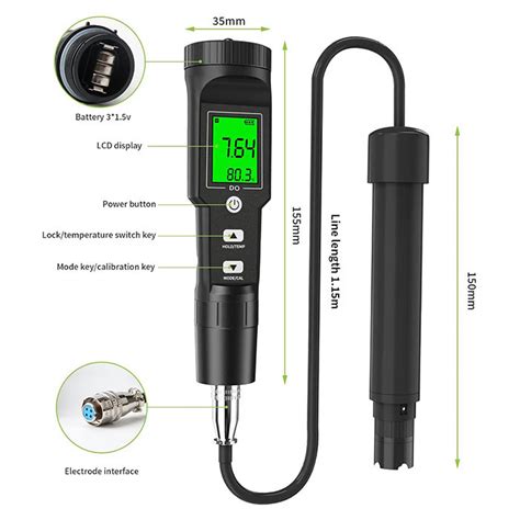 Rcyago Dissolved Oxygen Meter With Electrode Filling Fluid Dissolved