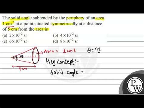 The Solid Angle Subtended By The Periphery Of An Area 1 Mathrm Cm