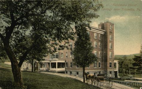 Rear of "Fieldmore Hotel", Springs Titusville, PA Postcard