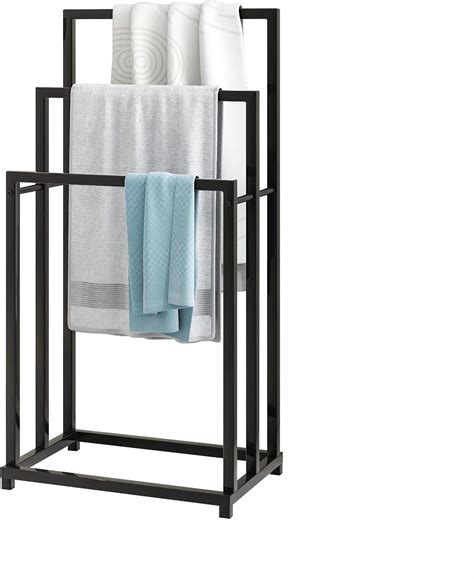 Amazon Crocofair Freestanding Metal Towel Rack Holder With Tier