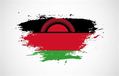 Premium Vector Grunge Brush Stroke With The National Flag Of Malawi