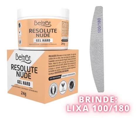 Gel P Unhas Resolute Nude Beltrat 24g Hipoalergênico Anvisa