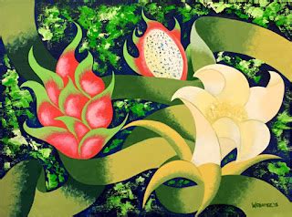 Daily Painters Of California Mark Webster Dragon Fruit Abstract