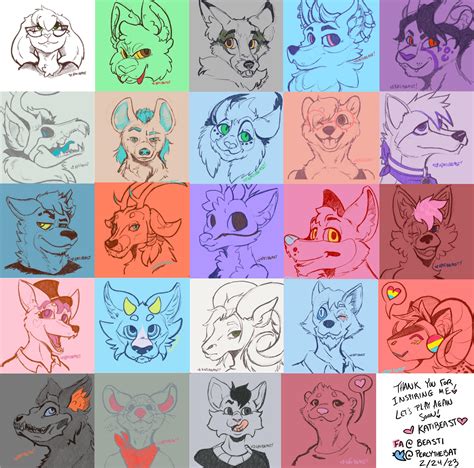 Today I Sketched 24 Fursonas In 10 Hours For Fun Ill Be Back To Do It