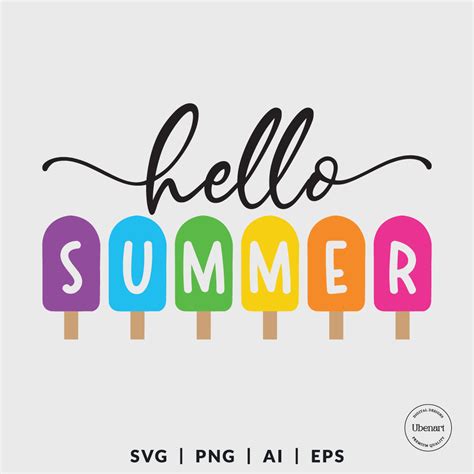 Hello Summer Svg Cute Summer Svg Summer Sign Svg Ubenart